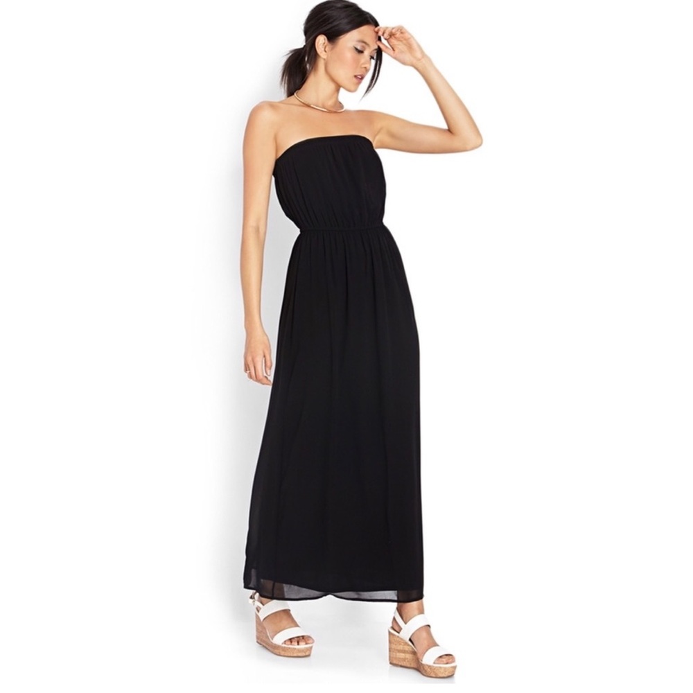 Black Strapless Maxi Dress - Forever 21 (2011)